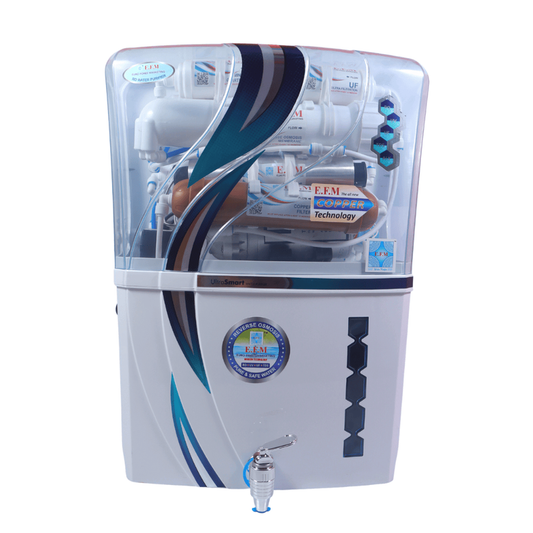 E.F.M Fiesta 10 L RO+UV+UF+TDS+MINERAL+ALK+COPPER  RO Water Purifier (White)