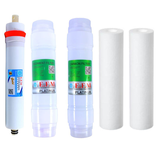 E.F.M RO Service Kit Membrane Spun Inline Filters Solid Filter Cartridge