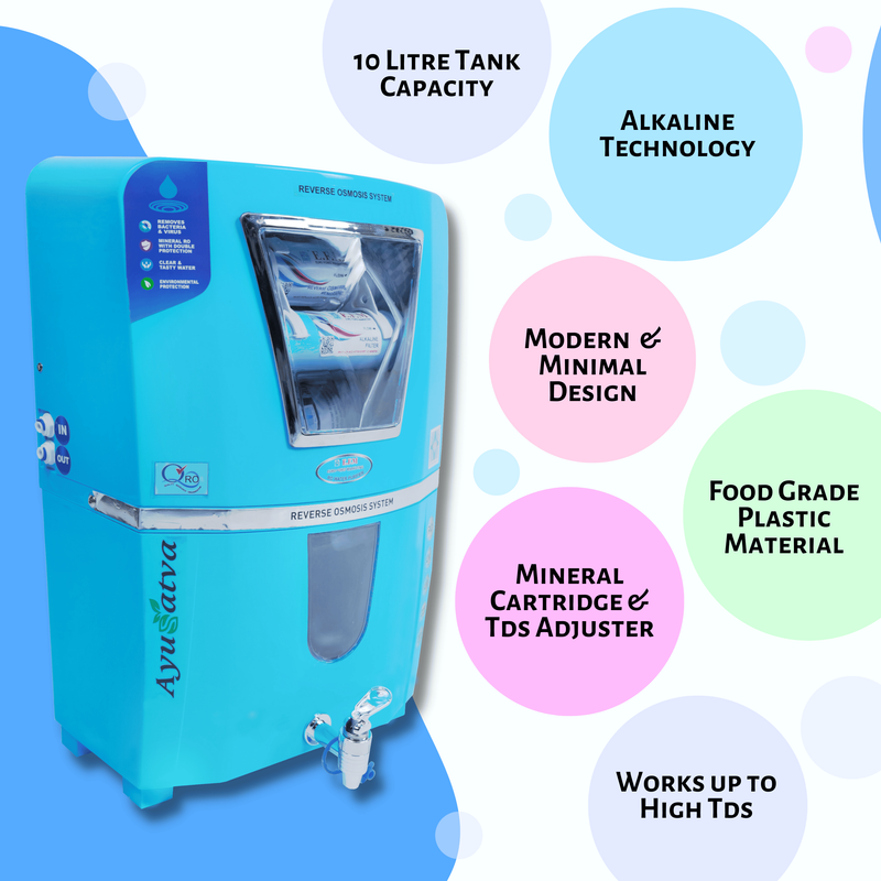 E.F.M Seatone Multilife 10 L RO+UV+UF+TDS+MINERAL  RO Water Purifier (Blue)