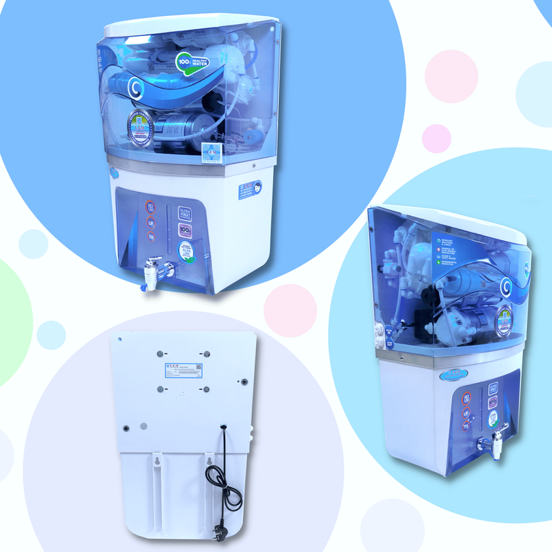 E.F.M Ocean 10 L RO+UV+UF+TDS+MINERAL+ALK+COPPER  RO Water Purifier (Blue::White)