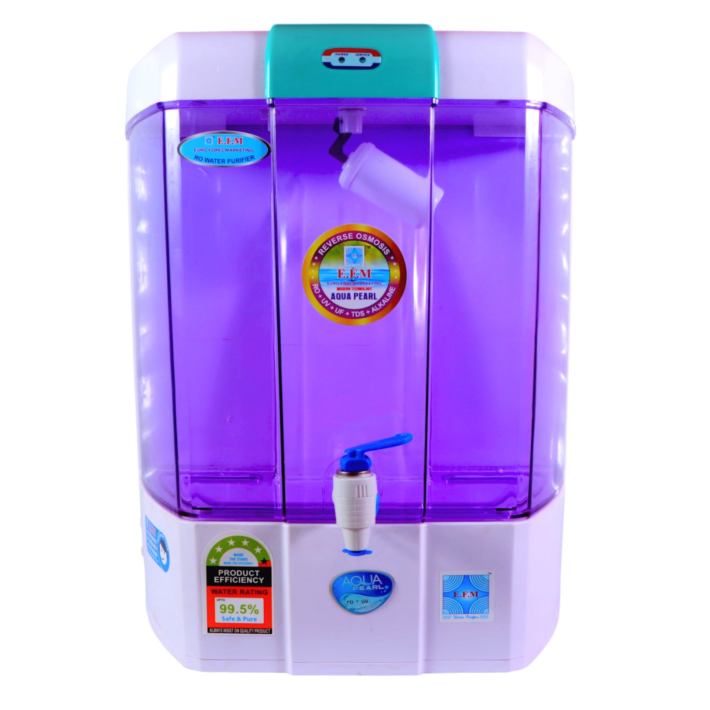 E.F.M Pearl 12 L RO+UV+UF+TDS+Alkaline+Copper+Zinc Water Purifier